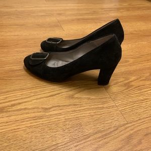 Aquatalia Black Suede Pumps